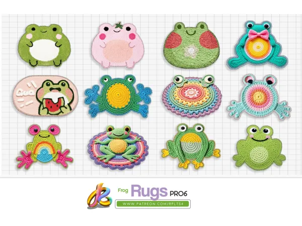 Alpha Frog Rugs PR06 - The Sims 4 Custom Content