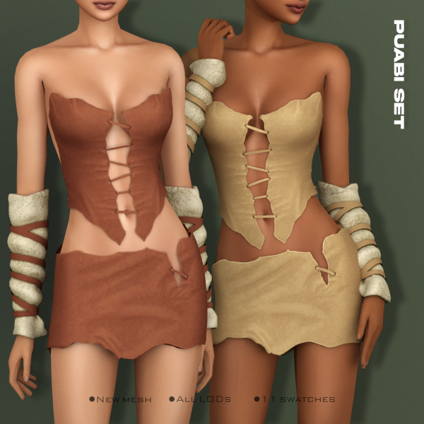 Alpha [Belaloallure] Puabi by simsfinds - The Sims 4 Custom Content