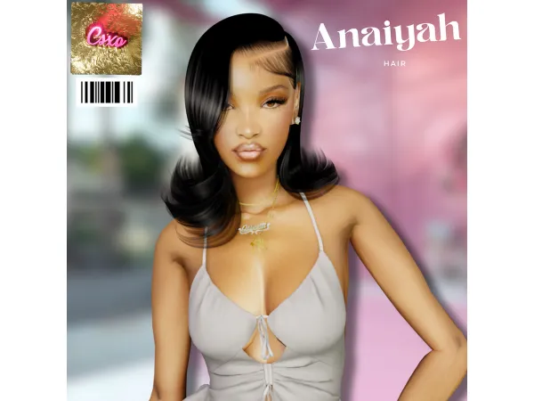 Sims 4 Anaiyah Hair by cecesimsxo