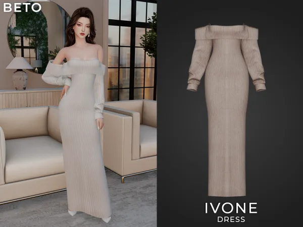 Alpha Ivone (Dress) - The Sims 4 Custom Content