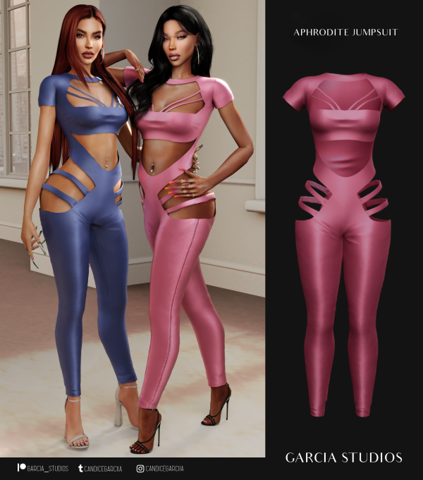 Alpha Aphrodite Jumpsuit by simsfinds - The Sims 4 Custom Content
