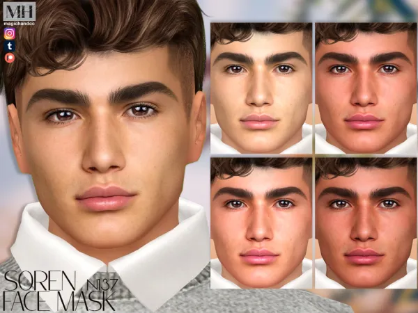 Alpha Soren Face Mask N137 - The Sims 4 Custom Content