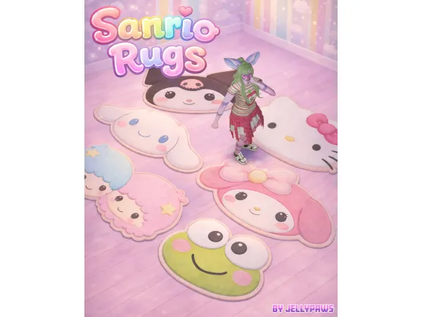 Maxis Match Sanrio Rugs by melunn - The Sims 4 Custom Content