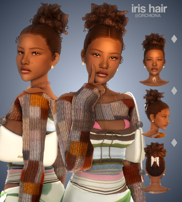 Maxis Match iris hair by simsfinds - The Sims 4 Custom Content