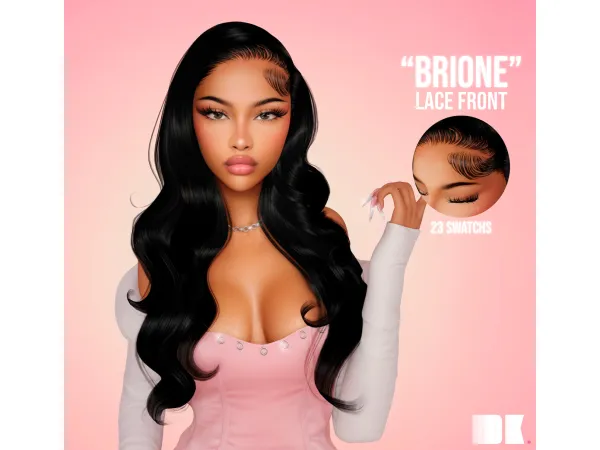 Alpha Brione Lace Front feat MUTHA Bergdorf by darkpink - The Sims 4 Custom Content