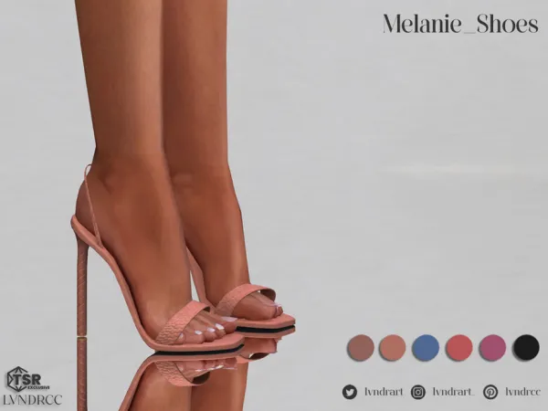 Alpha Melanie Shoes by LVNDRCC - The Sims 4 Custom Content