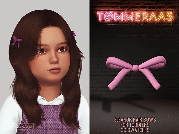 Mix Tu00d8MMERAAS Eleanor Bows for Toddlers - The Sims 4 Custom Content