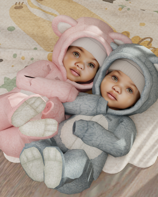 Alpha Cross Twins by simsfinds - The Sims 4 Custom Content