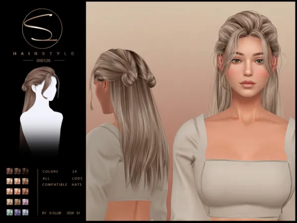 Sims 4 S-CLUB_050126_long hairstyles by S-Club