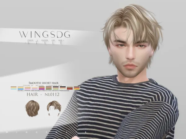 Sims 4 WINGS-NL0112-Smooth short hair by wingssims