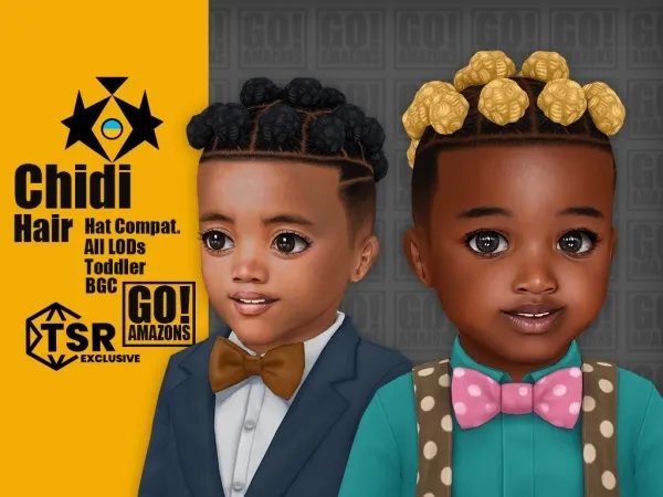 Maxis Match Chidi Hair - The Sims 4 Custom Content