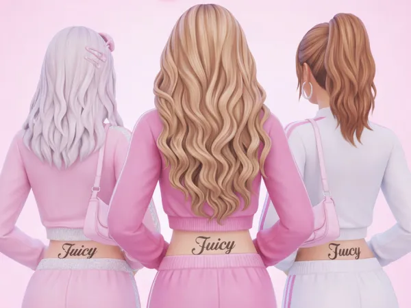 Mix Juicy lower back tattoo by PinkDollCC - The Sims 4 Custom Content
