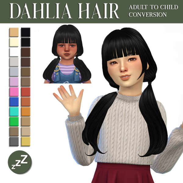 Maxis Match kaycreame hair conversions by simsfinds - The Sims 4 Custom Content