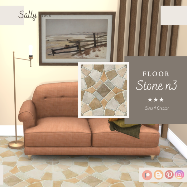 Alpha Floor STONE N3 by sally4sims - The Sims 4 Custom Content