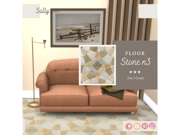 Alpha Floor STONE N3 - The Sims 4 Custom Content