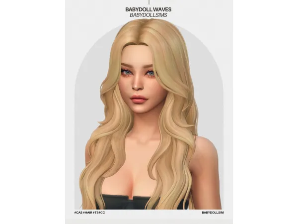 Maxis Match BABYDOLL WAVES HAIR - The Sims 4 Custom Content