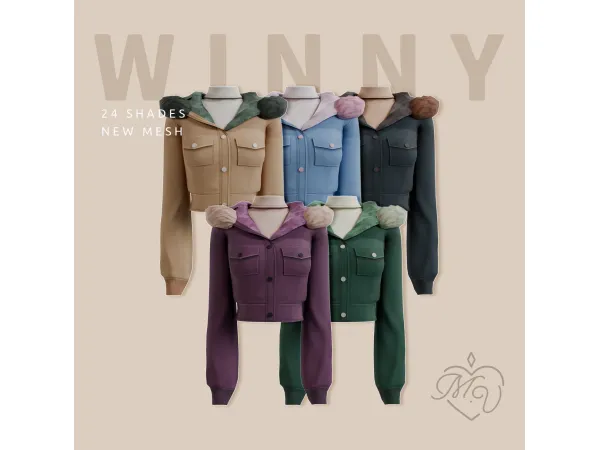 Maxis Match Winny Jacket by MissValentine - The Sims 4 Custom Content