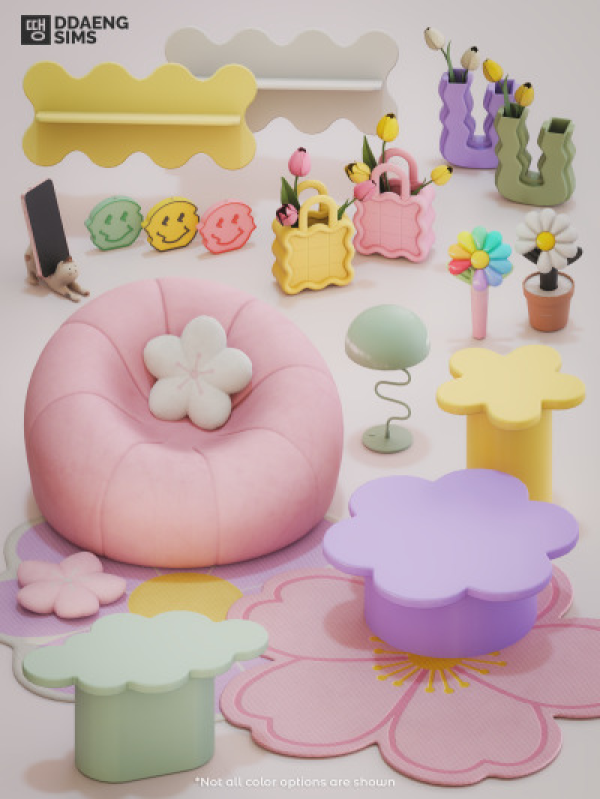Mix ddengsims Sims 4 Soft Bloom Set by simsfinds - The Sims 4 Custom Content