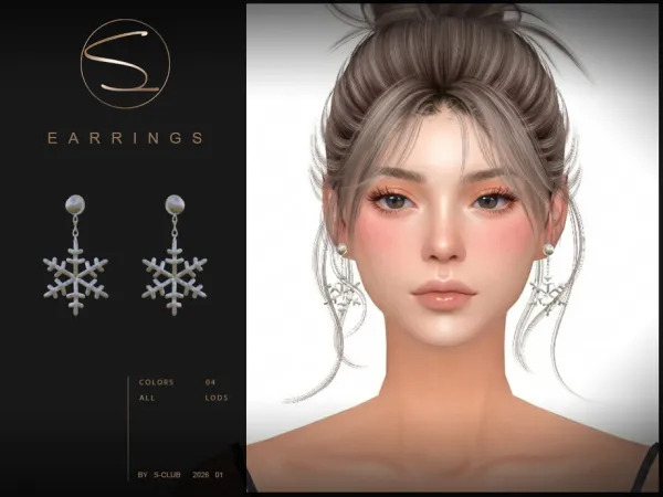 Alpha S Club_020126 ACC EARRINGS Club by S - The Sims 4 Custom Content