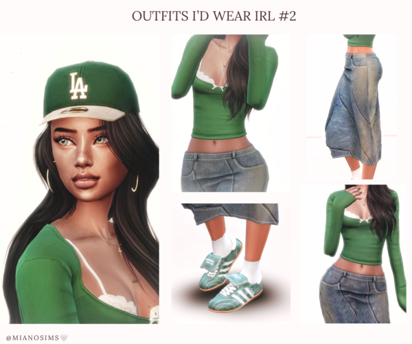Alpha Outfits I wear IRL part 2 by simsfinds - The Sims 4 Custom Content