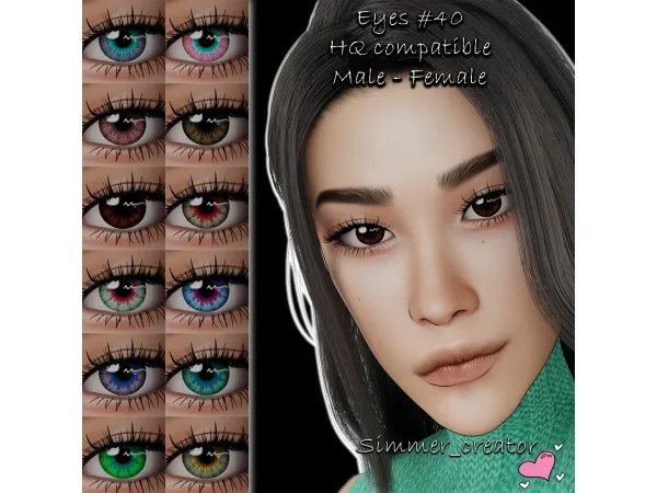 Alpha (SC) Eyes 40 - The Sims 4 Custom Content