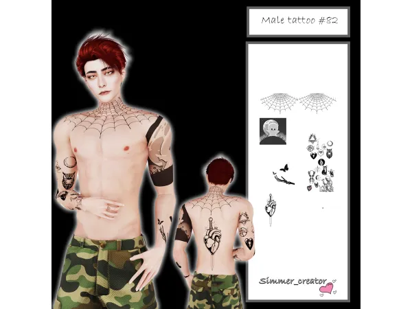 Alpha Male tattoo 82 - The Sims 4 Custom Content