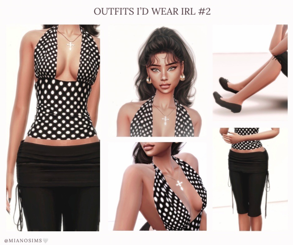 Mix Outfits I wear IRL part 2 by simsfinds - The Sims 4 Custom Content