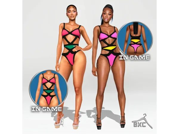 Sims 4 MAZZY SWIMSUIT by Baddiexsimmer