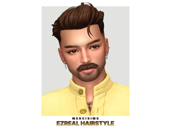 Sims 4 Ezreal Hairstyle by mercisims