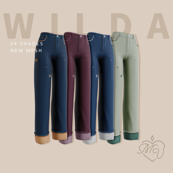 Maxis Match Wilda Pants by simsfinds - The Sims 4 Custom Content