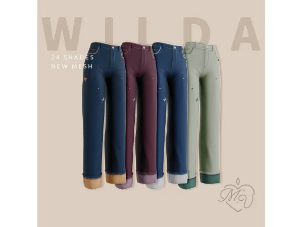 Maxis Match Wilda Pants by MissValentine - The Sims 4 Custom Content