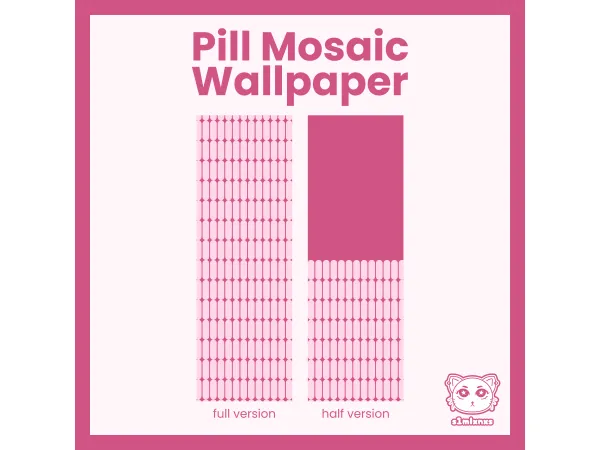 Sims 4 TS4 Download: Pill Mosaic Wallpaper by s1mlxnxs