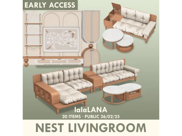 Maxis Match Nest Collection by lalalana - The Sims 4 Custom Content