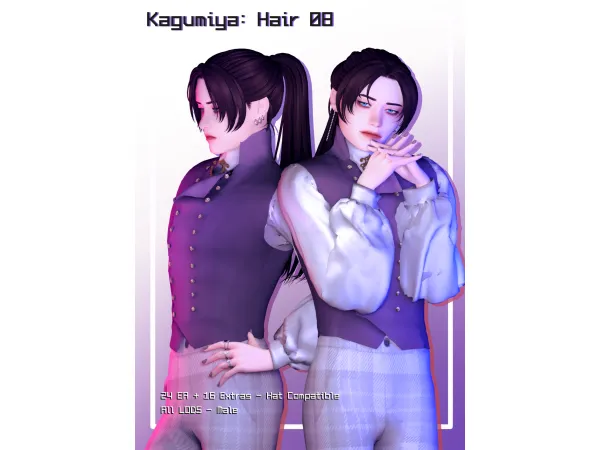 Sims 4 Kagumiya: Hair_N08