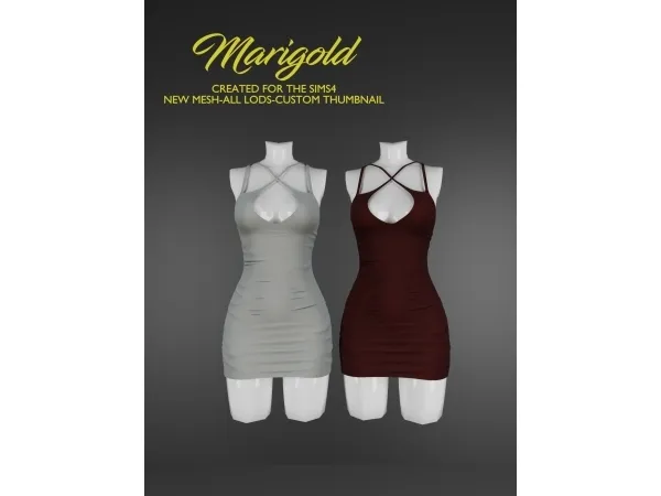 Sims 4 MARIGOLD TS4_LUCIANA DRESS