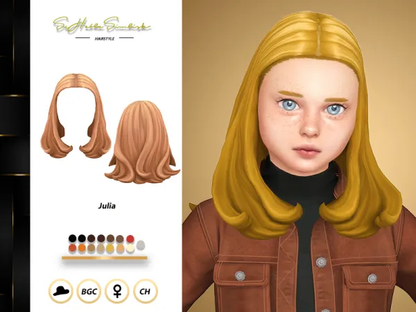 Sims 4 Julia Hairstyle for Children by sehablasimlish