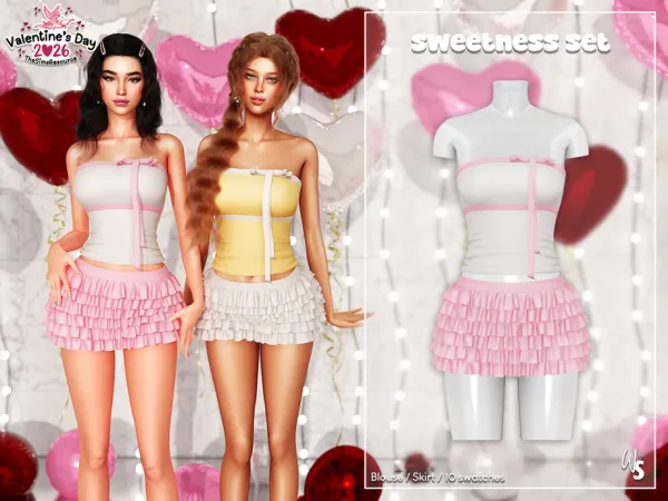 Alpha Sweetness Clothing Set - The Sims 4 Custom Content