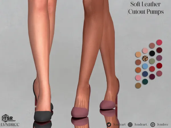 Sims 4 Soft Leather Cutout Pumps