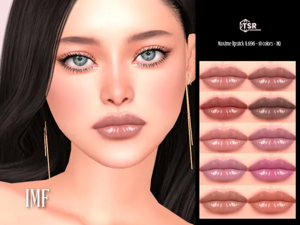 Sims 4 IMF Maxime Lipstick N.696 by IzzieMcFire