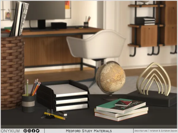 Alpha Medford Study Materials by Onyxium - The Sims 4 Custom Content