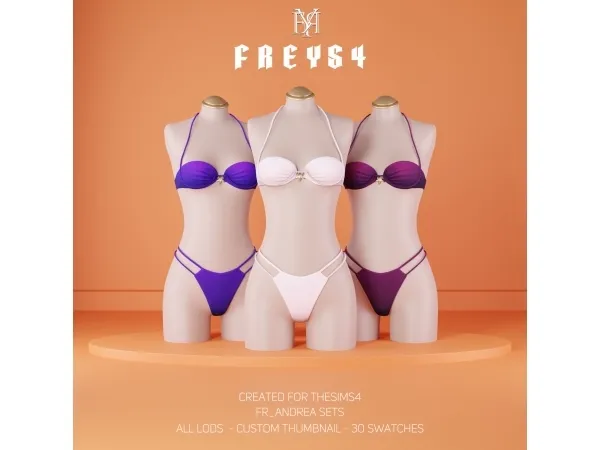 Alpha FR_Andrea Sets - The Sims 4 Custom Content