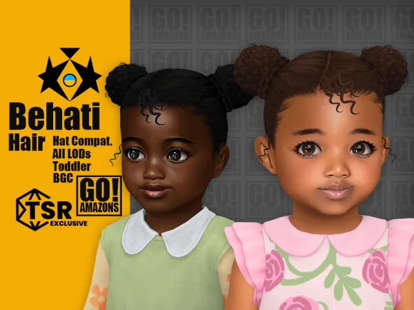 Maxis Match Behati Hair - The Sims 4 Custom Content