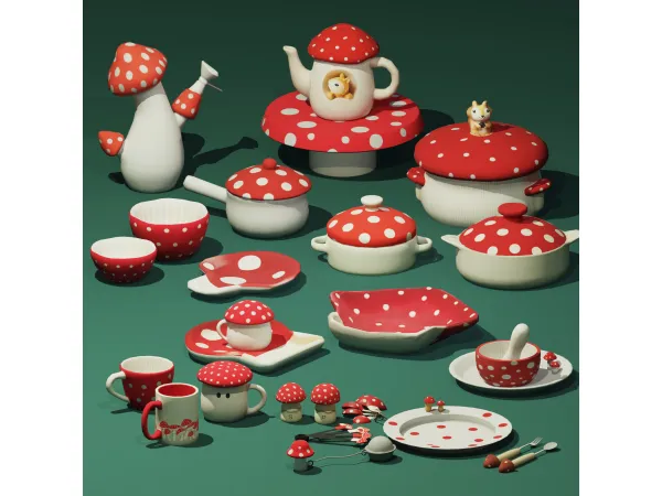 Maxis Match Toadstool Delights Set by SnootySims - The Sims 4 Custom Content