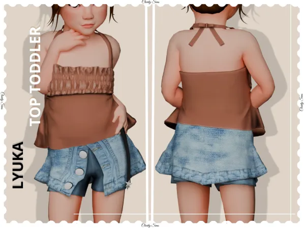 Alpha Lyuka Top Toddler - The Sims 4 Custom Content