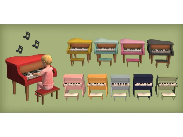 jacky93sims Nature and Schroeders Toddler Piano Functional by simsfinds - The Sims 2 Custom Content