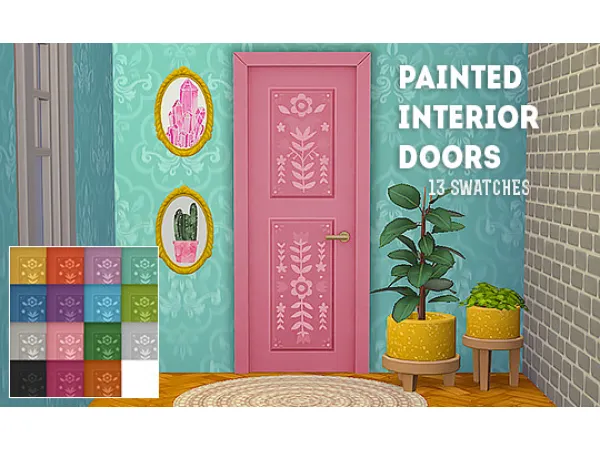 [ ] myshunosun painted interior door recolors cherie by simsfinds - The Sims 2 Custom Content