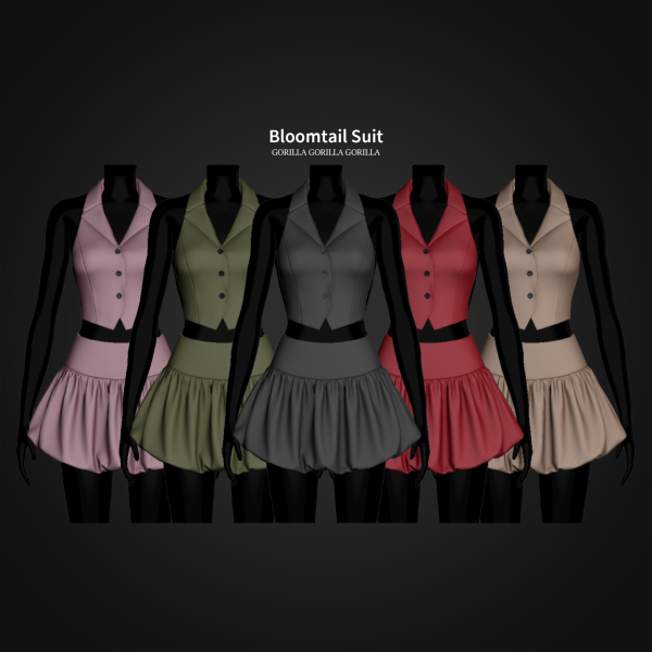 Alpha Bloomtail Suit by simsfinds - The Sims 4 Custom Content
