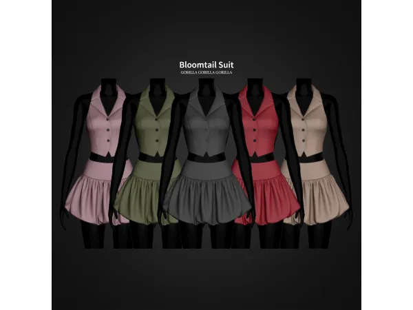 Alpha Bloomtail Suit by gorillax3 - The Sims 4 Custom Content