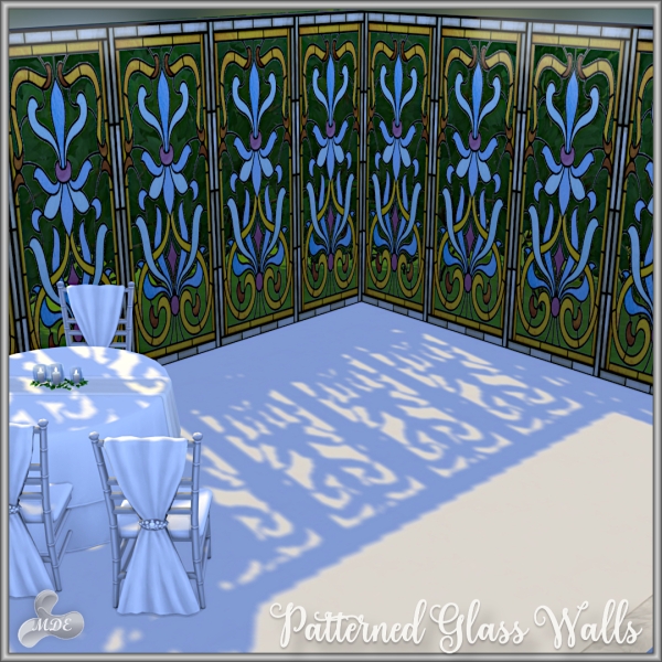 Maxis Match Patterned Glass Walls Stained Glass Part 1 by mde - The Sims 4 Custom Content