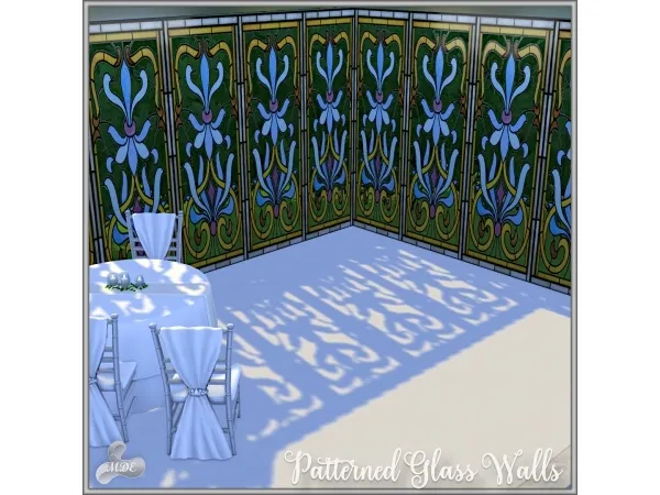 Maxis Match Patterned Glass Walls Stained Glass Part 1 - The Sims 4 Custom Content